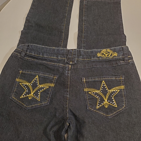 Street Jeans Brand Deep Blue/Black Skinny Jeans - Picture 4 of 6